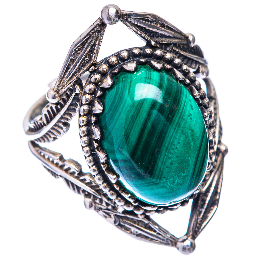 Malachite Ring Size 7.25 (925 Sterling Silver) R141529