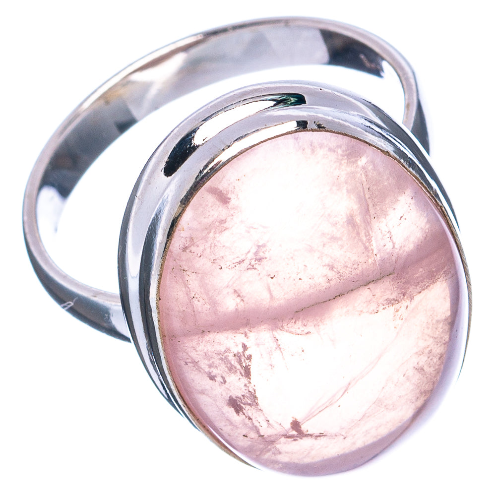 Rose Quartz Ring Size 9.5 (.925 Sterling Silver)