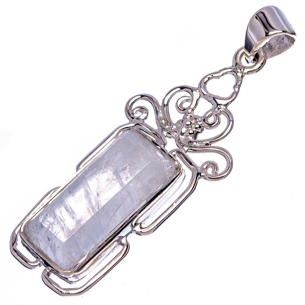 Asc Premium Rainbow Moonstone Pendant 1 3/4" (925 Sterling Silver) P42278