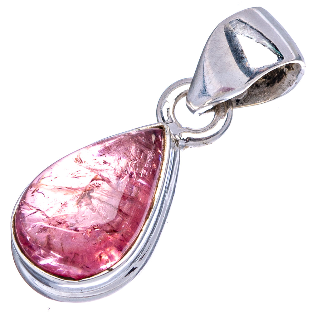 Rare Pink Tourmaline Pendant 7/8" (.925 Sterling Silver)
