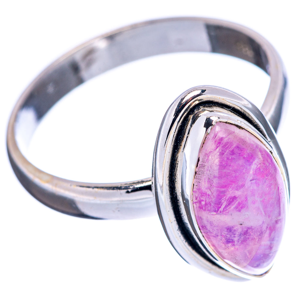 Pink Moonstone Ring Size 9 (.925 Sterling Silver)