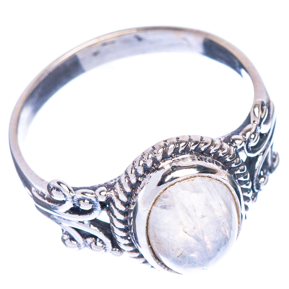 Rainbow Moonstone Dainty Ring Size 6.75 (925 Sterling Silver) R1032