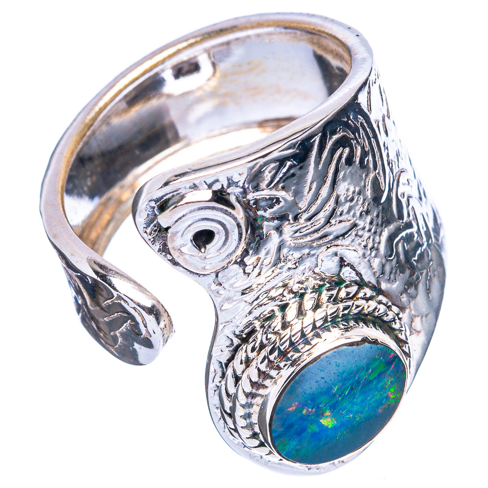 Rare  Doublet Opal Ring Size 6.75 (925 Sterling Silver) R3670