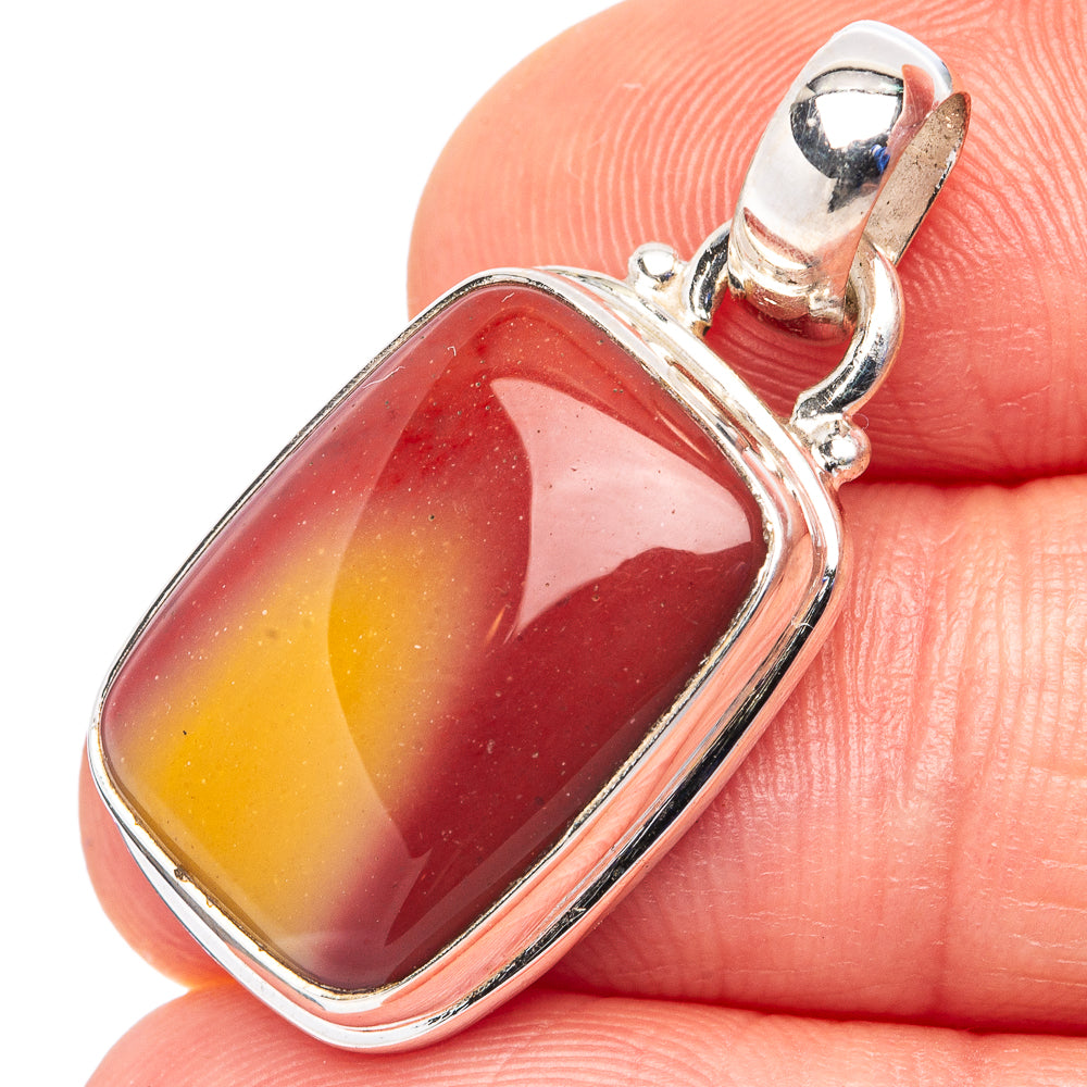 Mookaite Pendant 1 1/4" (.925 Sterling Silver)