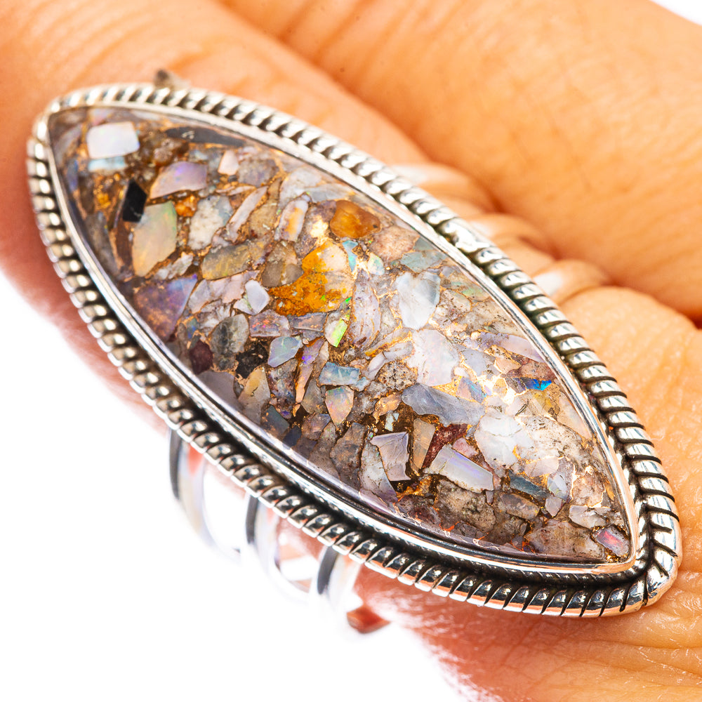 Huge Brecciated Ethiopian Opal Ring Size 10.5 (925 Sterling Silver) R142499