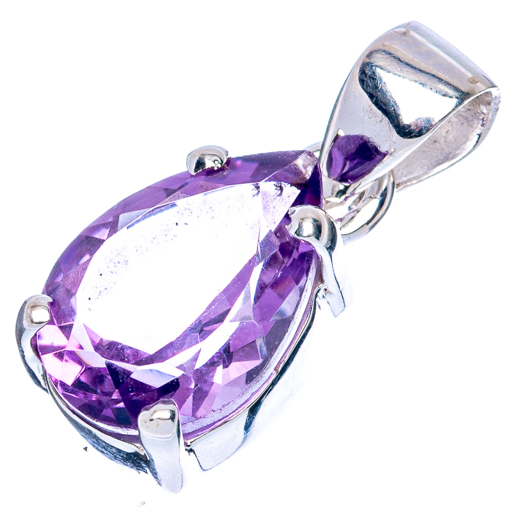 Value Faceted Amethyst Pendant 7/8" (925 Sterling Silver) P42034