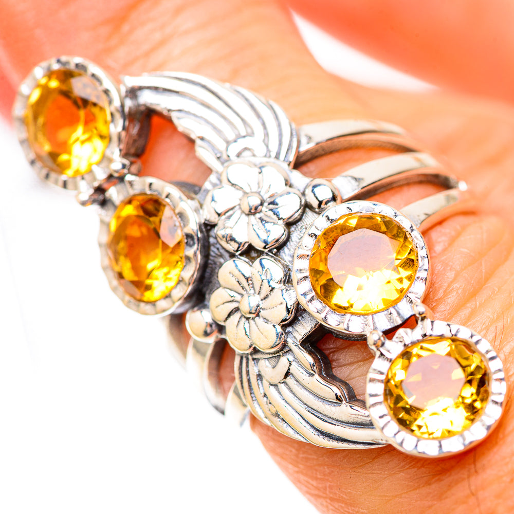 Large Faceted Citrine Ring Size 7 (925 Sterling Silver) RING139784