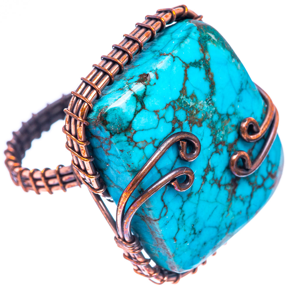 Turquoise Ring Size 8 (Oxidized Copper)