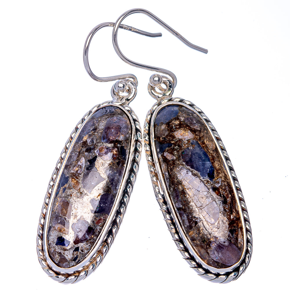 Copper Tanzanite Earrings 1 3/4" (925 Sterling Silver) E433074