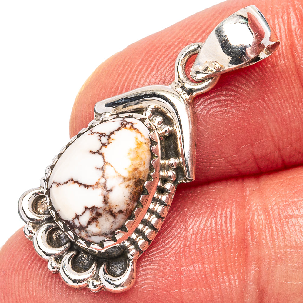 Wild Horse Jasper Pendant 1 1/8" (.925 Sterling Silver)