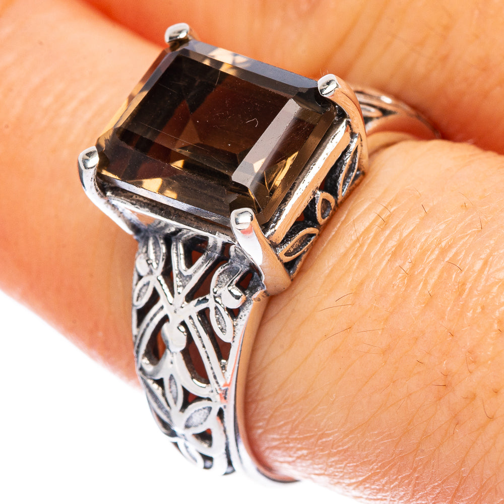 Smoky Quartz 925 Sterling Silver Ring Size 8.25 Ana Co R2472