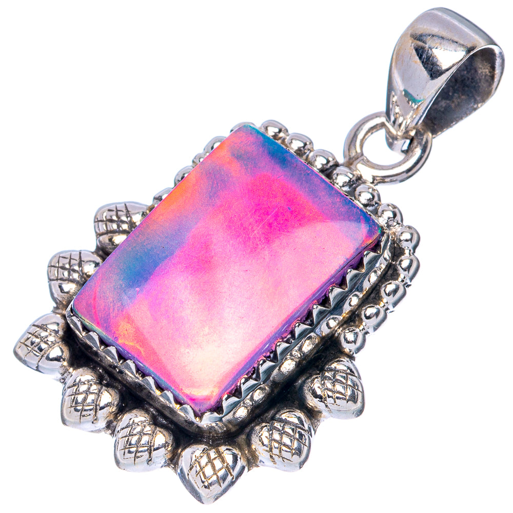 Value Aura Opal Pendant 1 1/4" (925 Sterling Silver) P42189