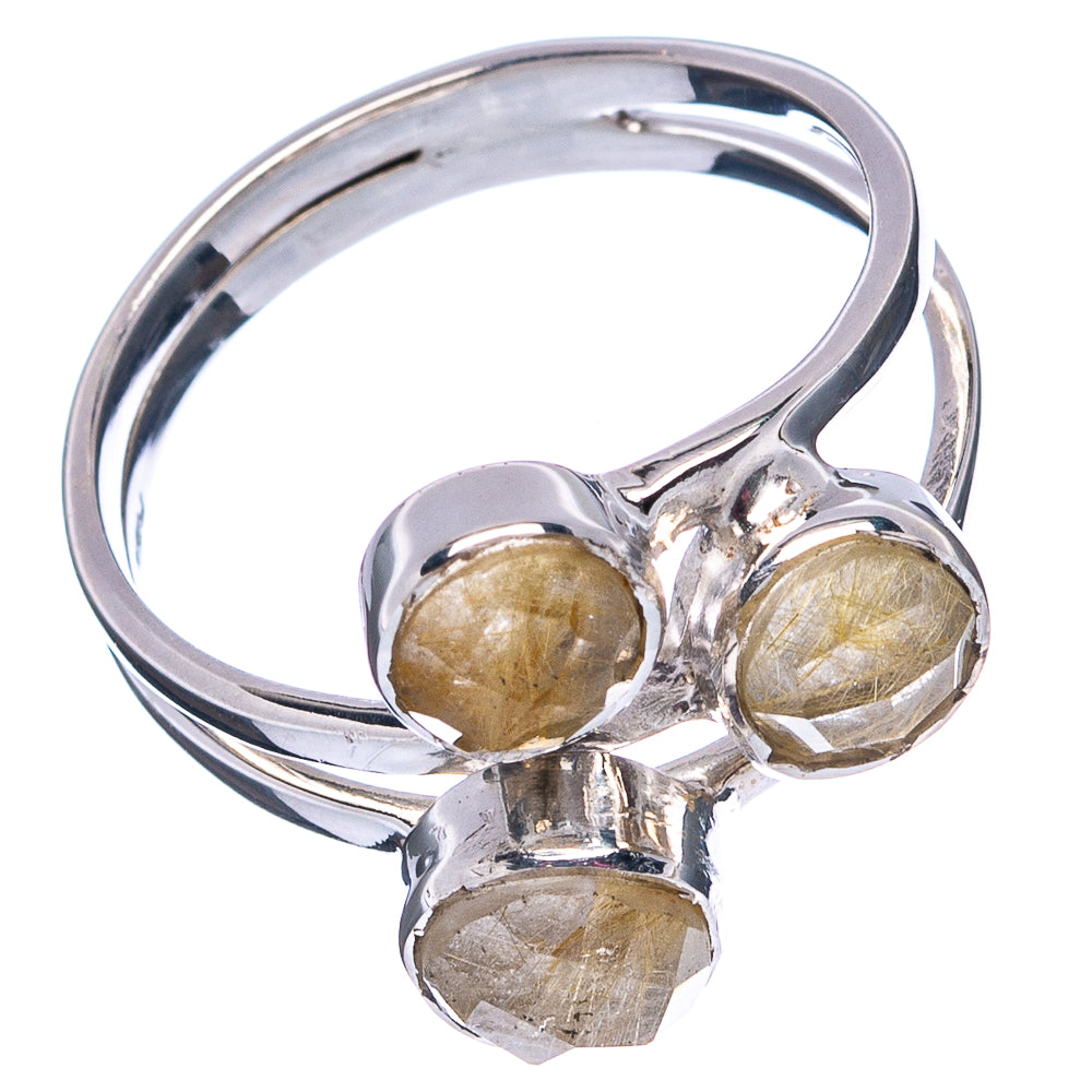 Premium Rutilated Quartz Ring Size 6.75 (.925 Sterling Silver)