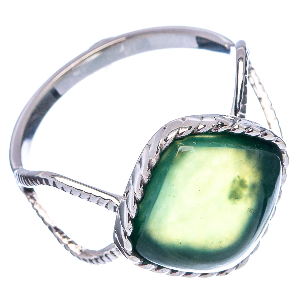 Premium Nephrite Jade Ring Size 8.75 (.925 Sterling Silver)