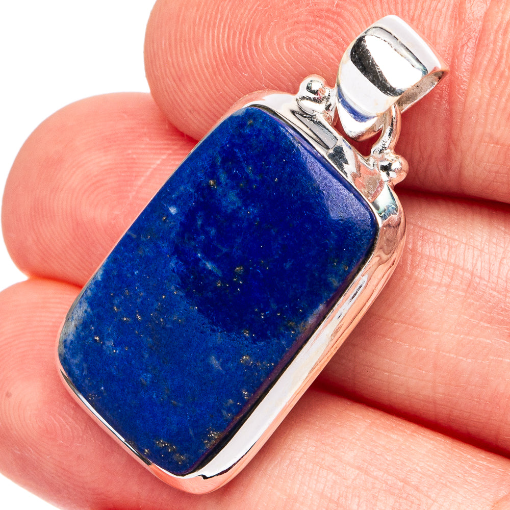 Lapis Lazuli Pendant 1 3/8" (.925 Sterling Silver)