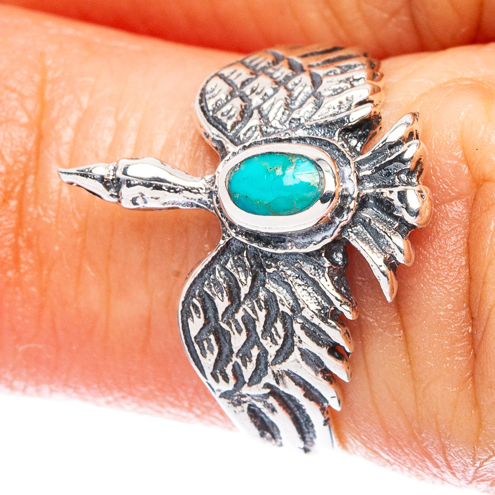 Rare Arizona Turquoise Phoenix Ring Size 5.25 (925 Sterling Silver) R4851