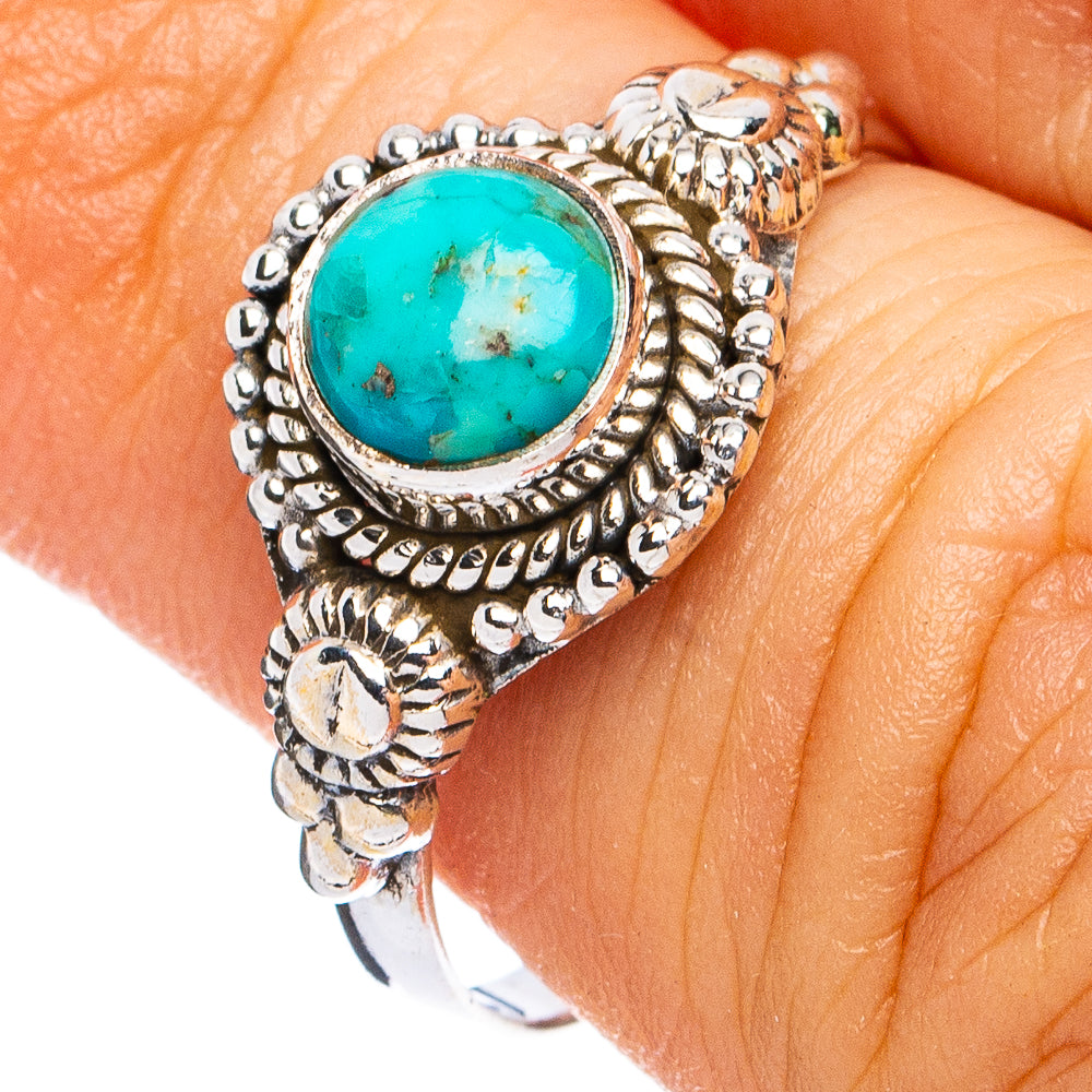 Mohave Turquoise Ring Size 7.25 (925 Sterling Silver) R8292