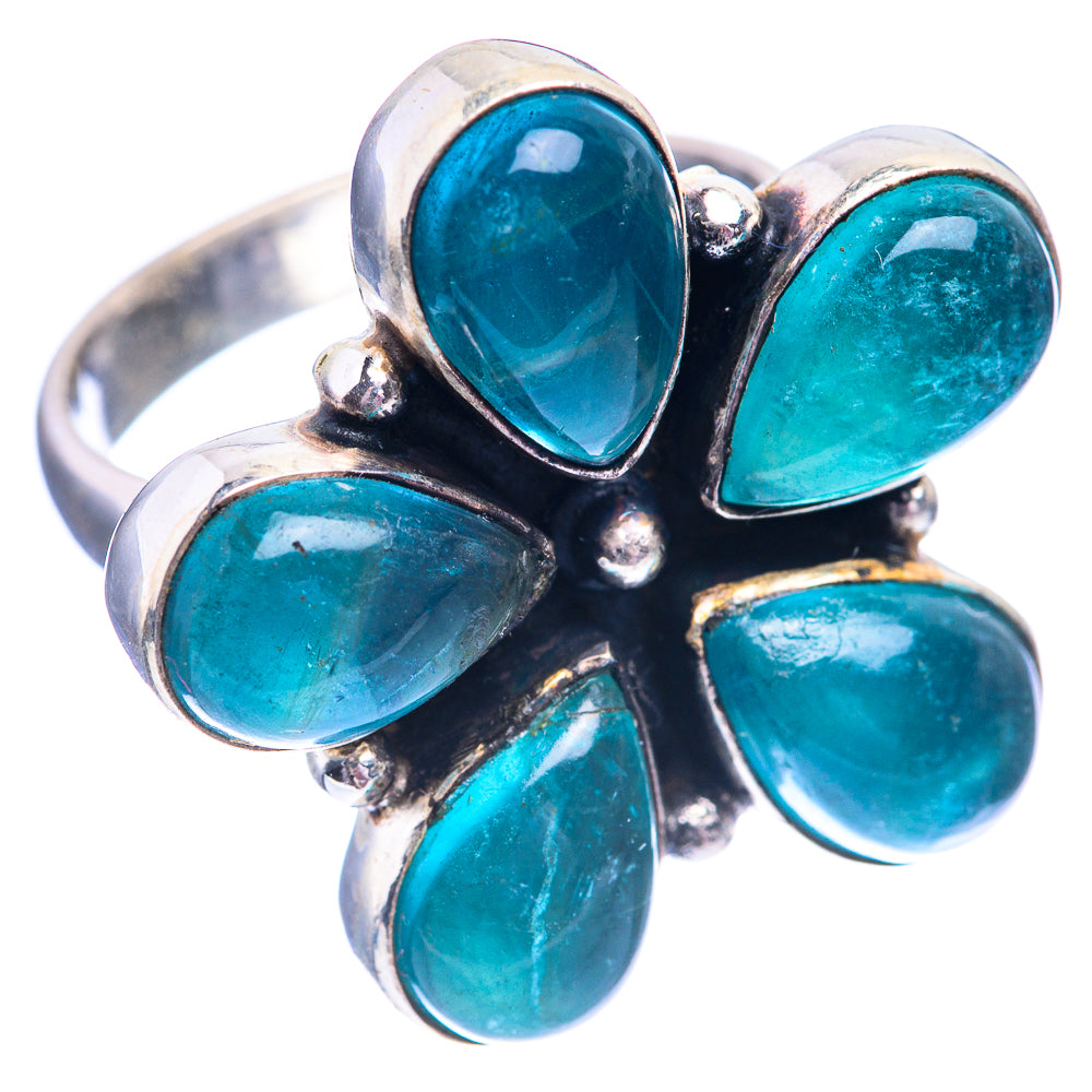Blue Fluorite Ring Size 8.25 (925 Sterling Silver) R141999