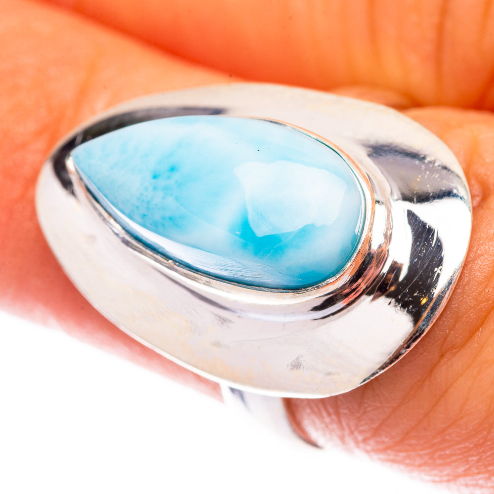 Larimar 925 Sterling Silver Ring Size 6 (925 Sterling Silver) RING140308