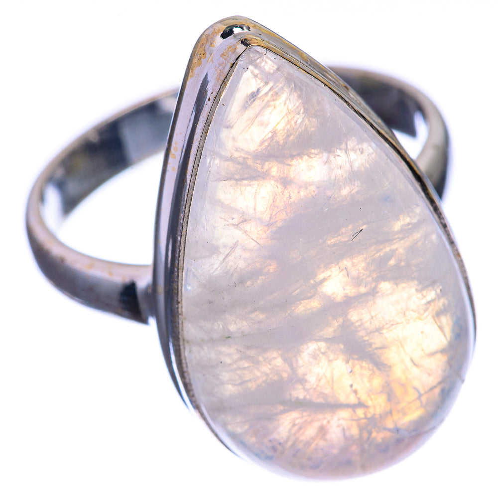Rainbow Moonstone Ring Size 9 (925 Sterling Silver) R142164