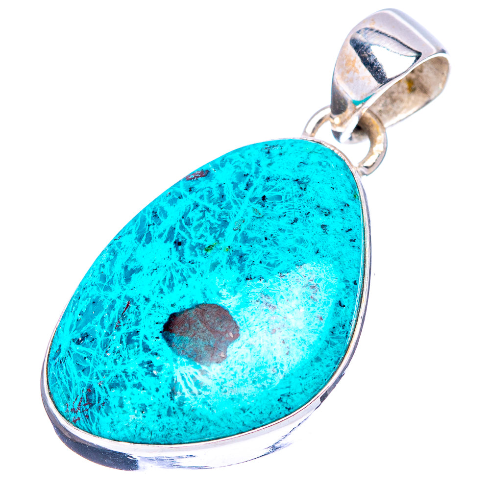 Shattuckite Pendant 1 1/4" (.925 Sterling Silver)