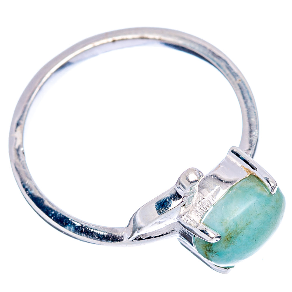 Amazonite Bird Dainty Ring Size 6.5 (.925 Sterling Silver)