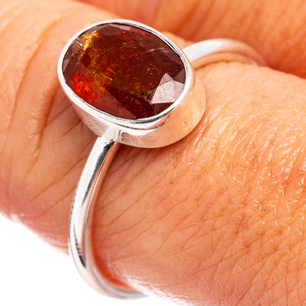 Orange Kyanite Ring Size 9 (.925 Sterling Silver)