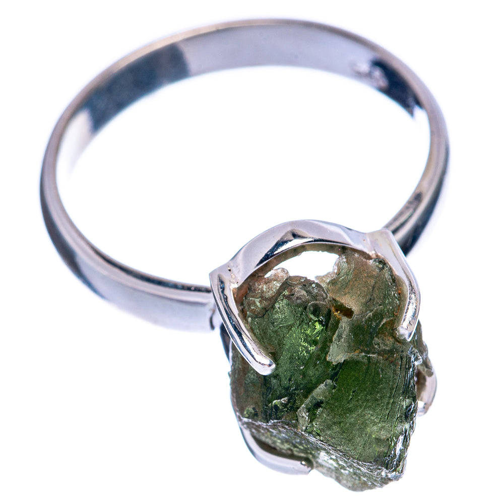 Rare Czech Moldavite Ring Size 8 (925 Sterling Silver) R145613