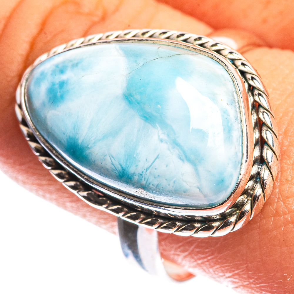 Larimar 925 Sterling Silver Ring Size 10