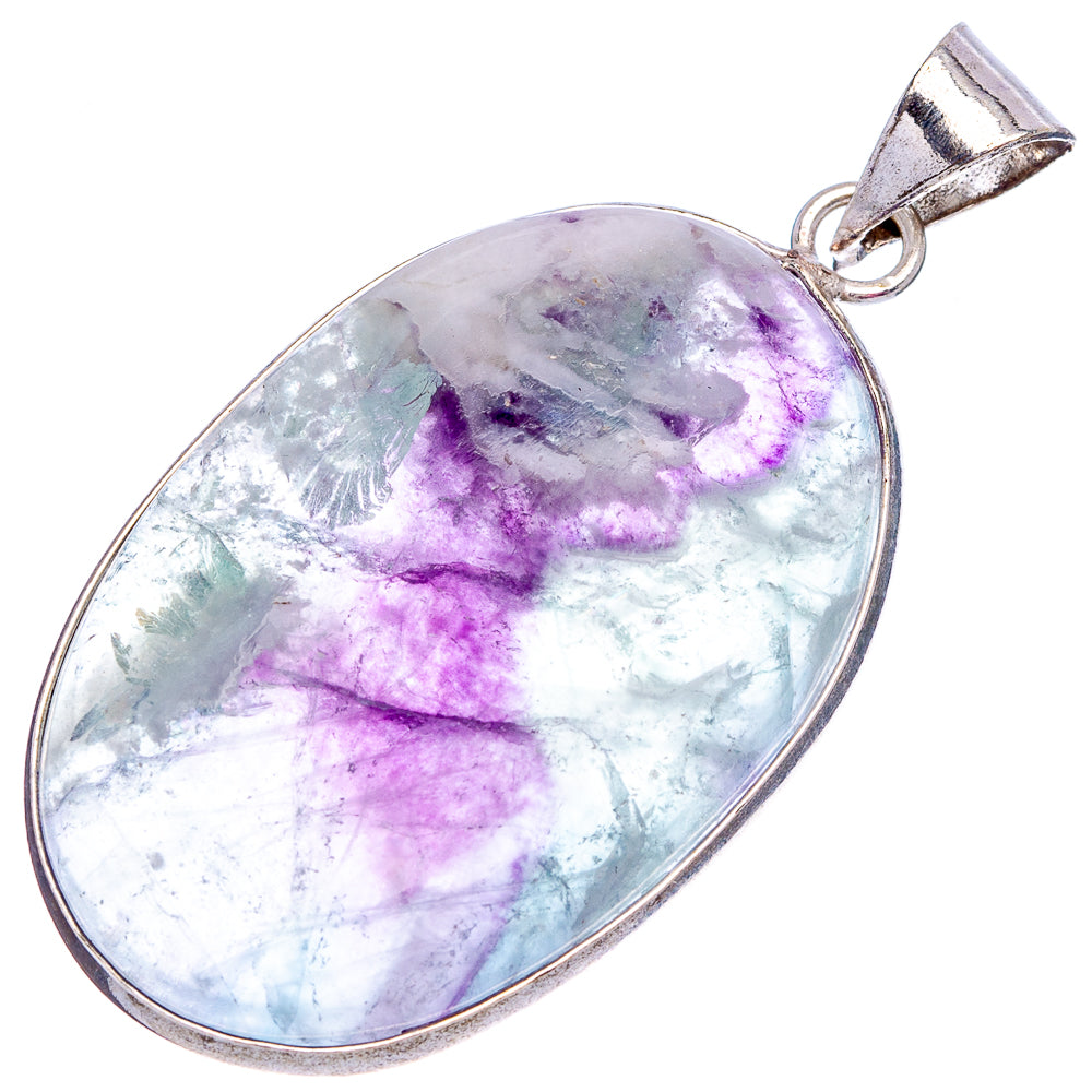 Fluorite Pendant 2" (Silver Plated)