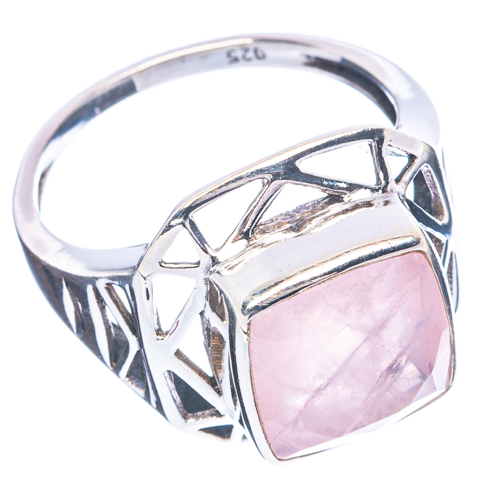 Rose Quartz Ring Size 7.75 (925 Sterling Silver) R4831