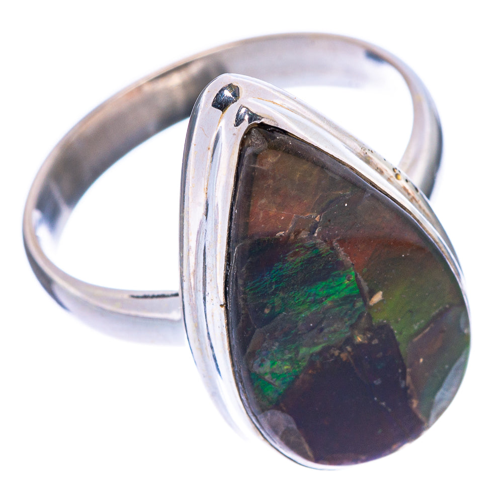Rare Canadian Ammolite Ring Size 9 (925 Sterling Silver) R1574