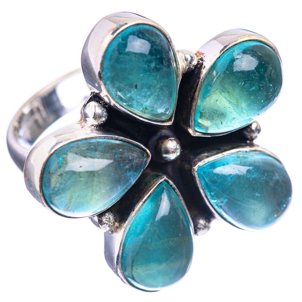 Blue Fluorite Ring Size 6.5 (925 Sterling Silver) R142121
