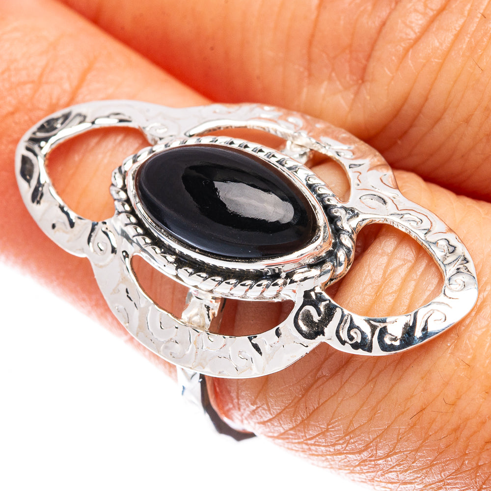 Premium Black Onyx Ring Size 7.75 (925 Sterling Silver) R1841