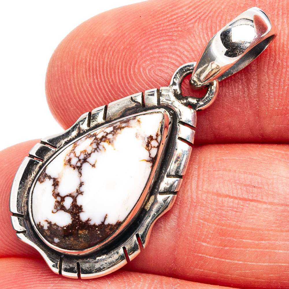 Wild Horse Jasper Pendant 1 3/8" (.925 Sterling Silver)