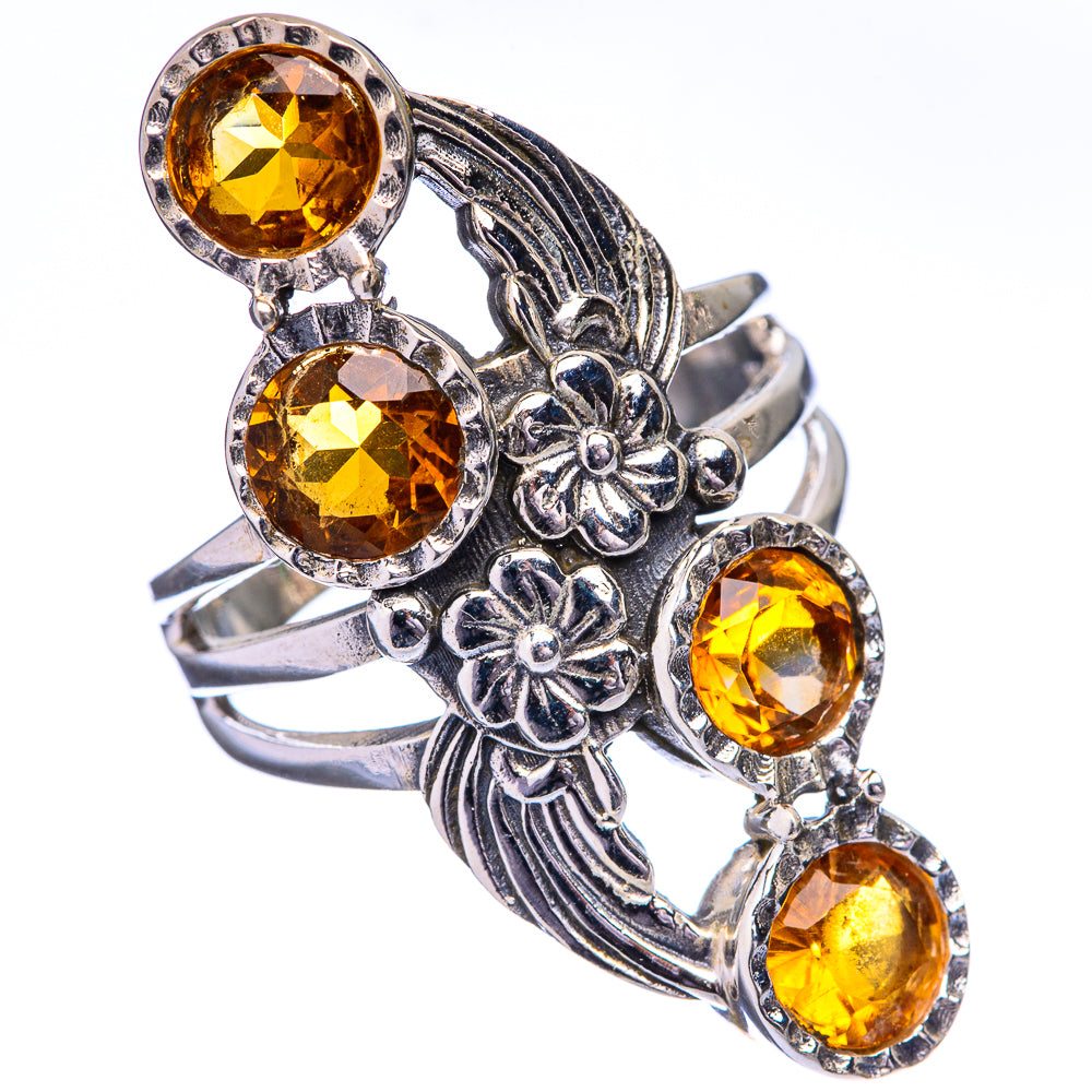 Faceted Citrine Ring Size 7.5 (925 Sterling Silver) R142657