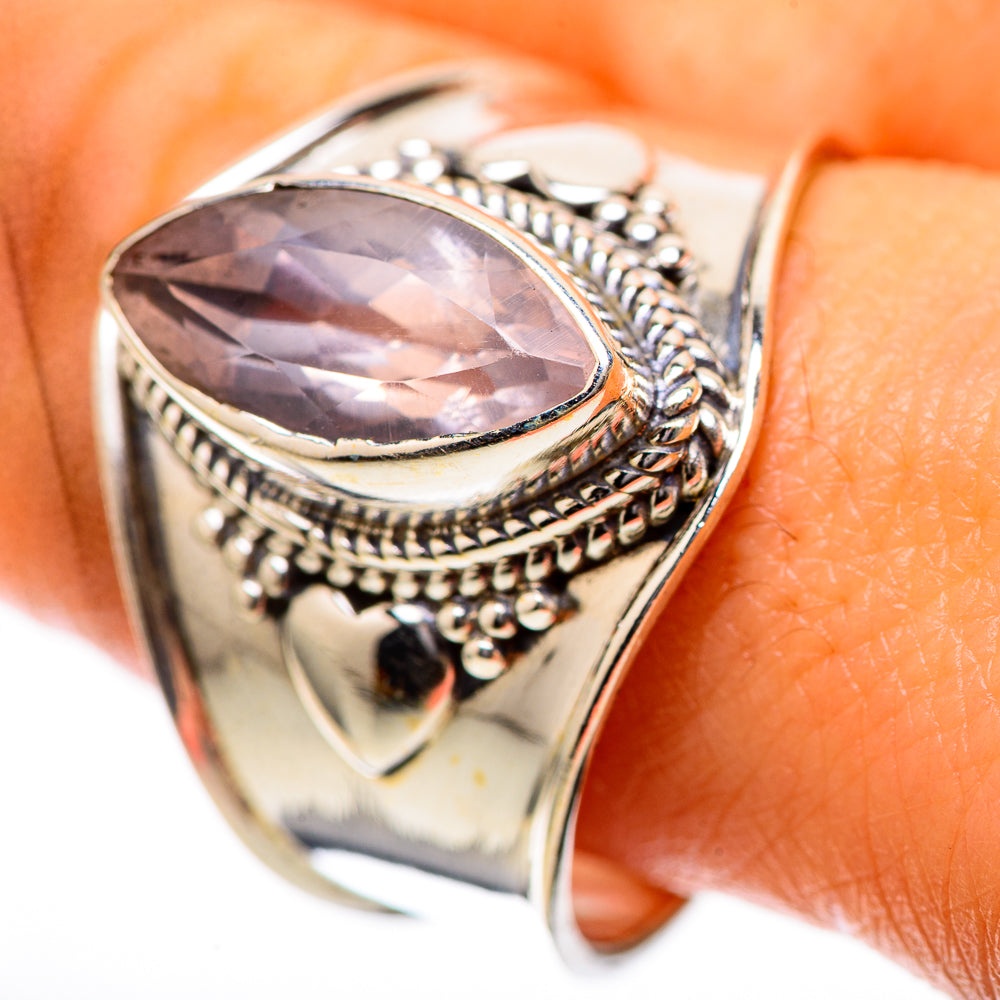 Faceted Pink Amethyst Ring Size 10 (925 Sterling Silver) RING139211