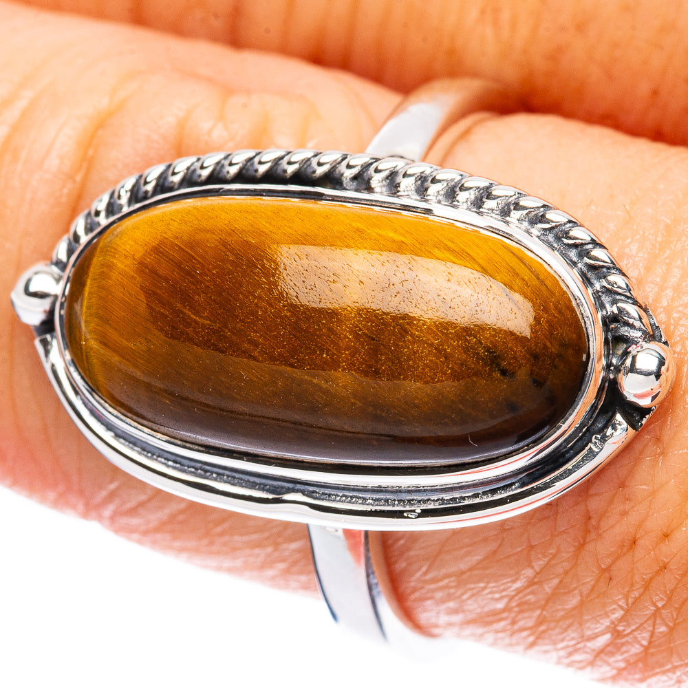 Asc Premium Tiger Eye Ring Size 8.75 (925 Sterling Silver) R3457