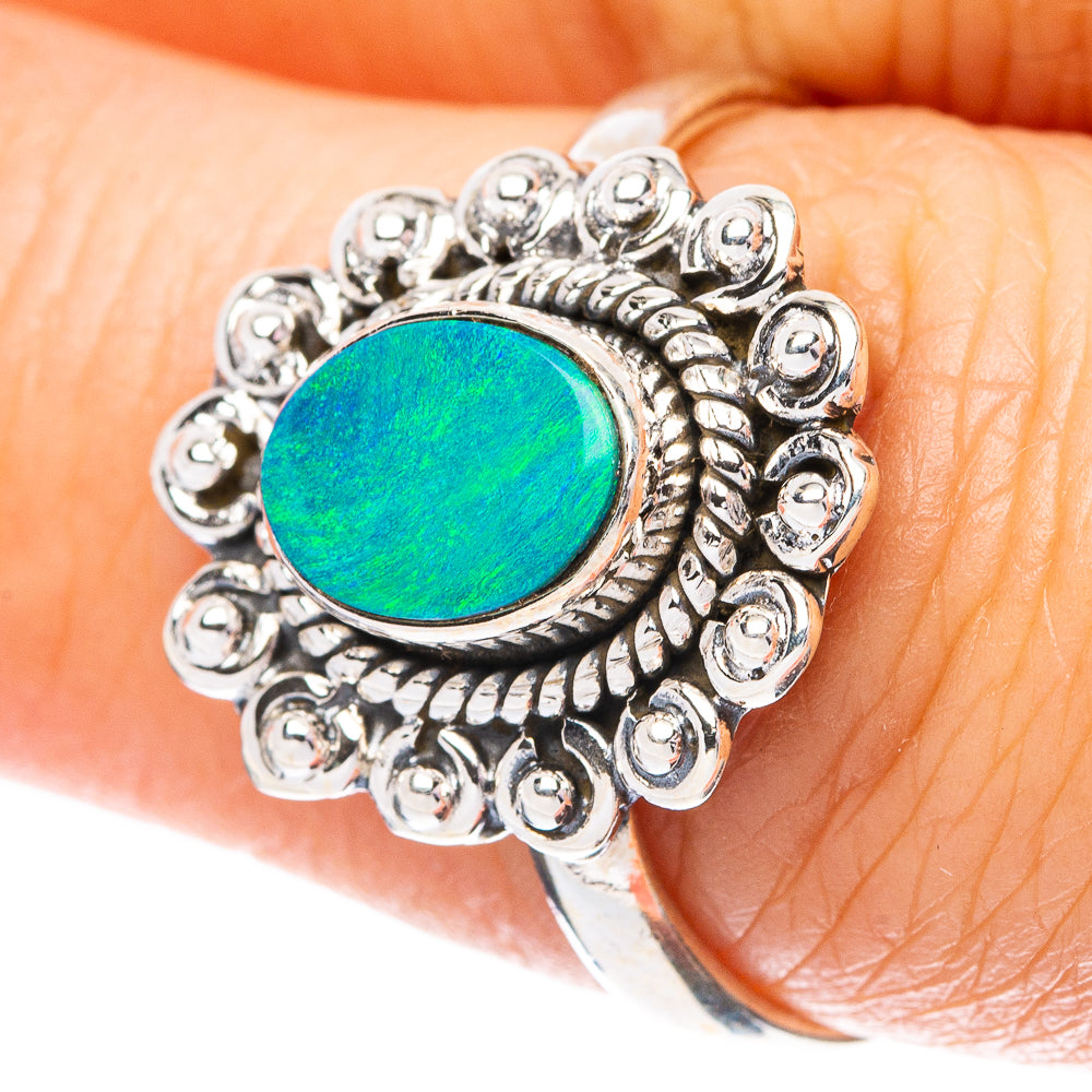 Rare Doublet Opal Ring Size 7.75 (925 Sterling Silver) R4445