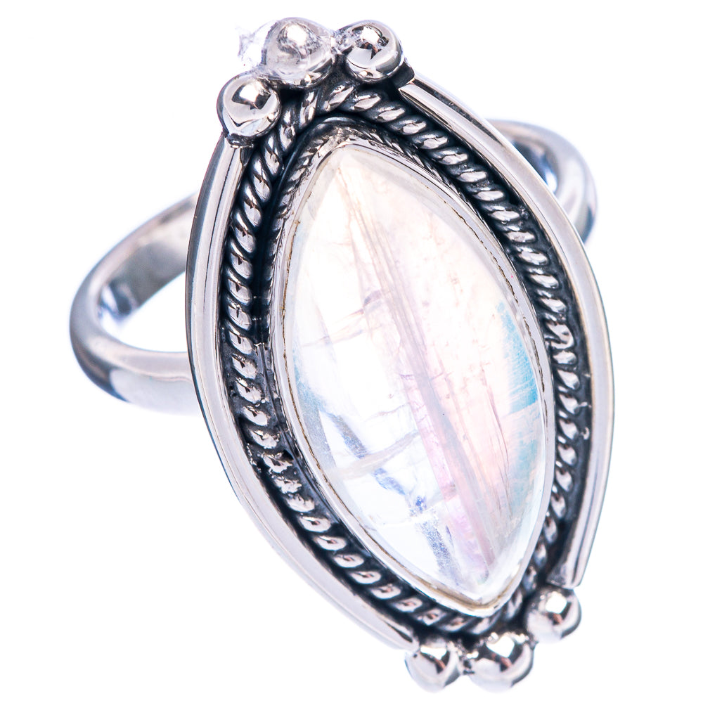 Premium Rainbow Moonstone Ring Size 7.75 (925 Sterling Silver) R1842