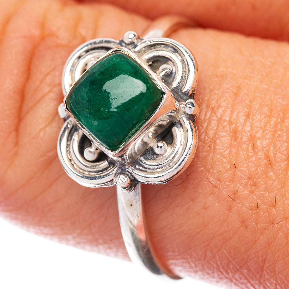 Emerald Dainty Ring Size 9 (925 Sterling Silver) R145208