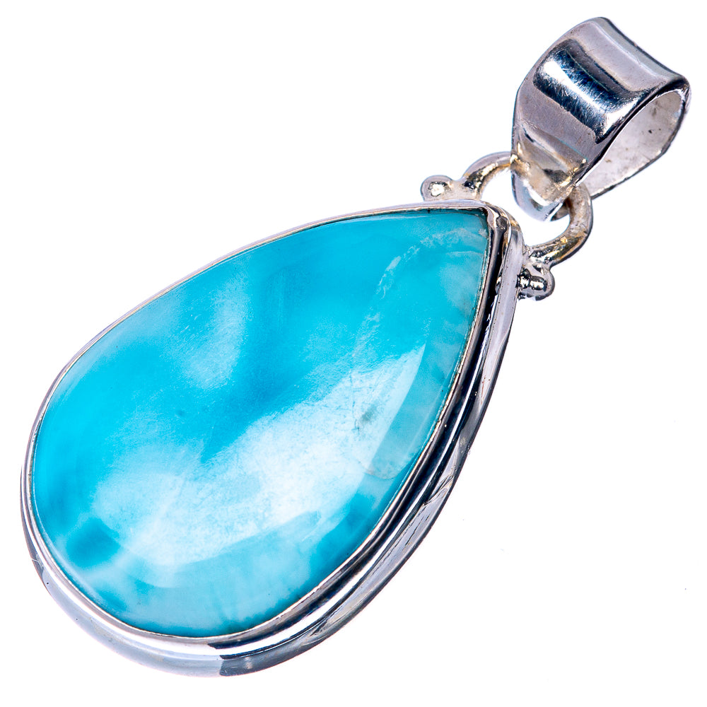 Larimar Pendant 1 3/8" (925 Sterling Silver) P40815
