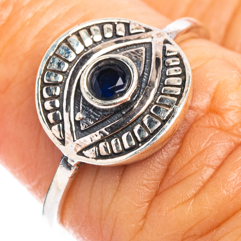 Blue Quartz Eye Dainty Ring Size 6 (.925 Sterling Silver)