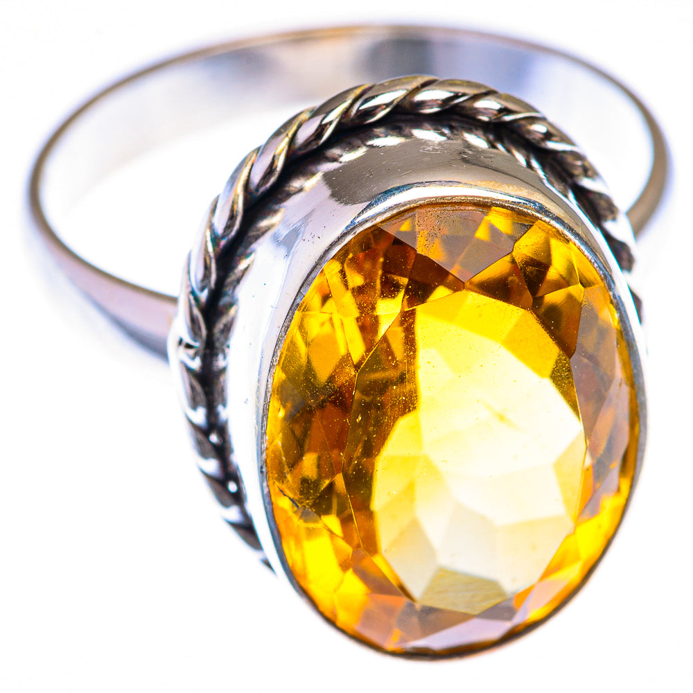 Faceted Citrine Ring Size 10.75 (925 Sterling Silver) RING139901