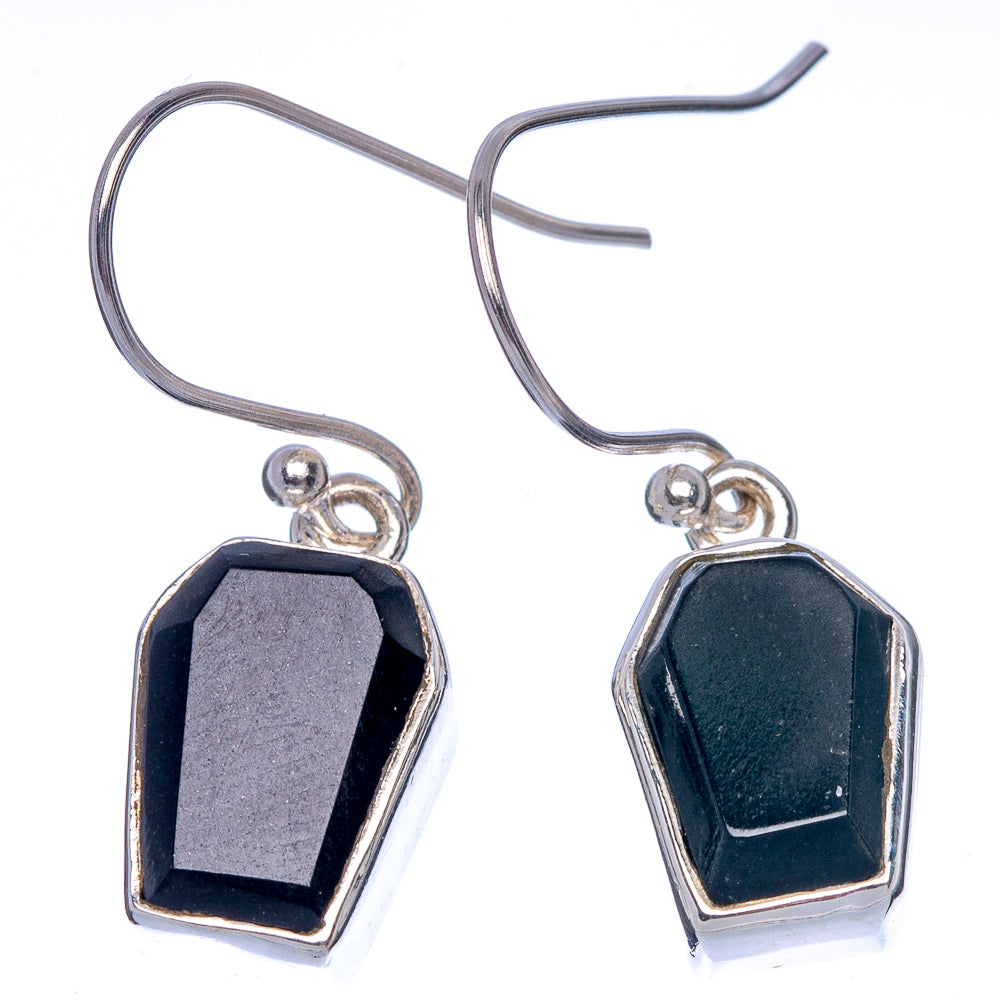 Black Onyx Earrings 1 1/4" (925 Sterling Silver) E433360