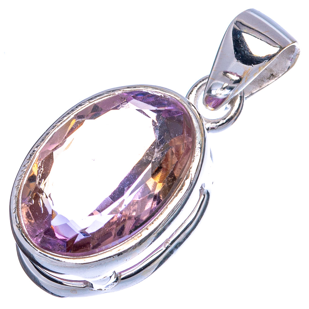 Rare Faceted Ametrine Pendant 1 1/8" (925 Sterling Silver) P43351