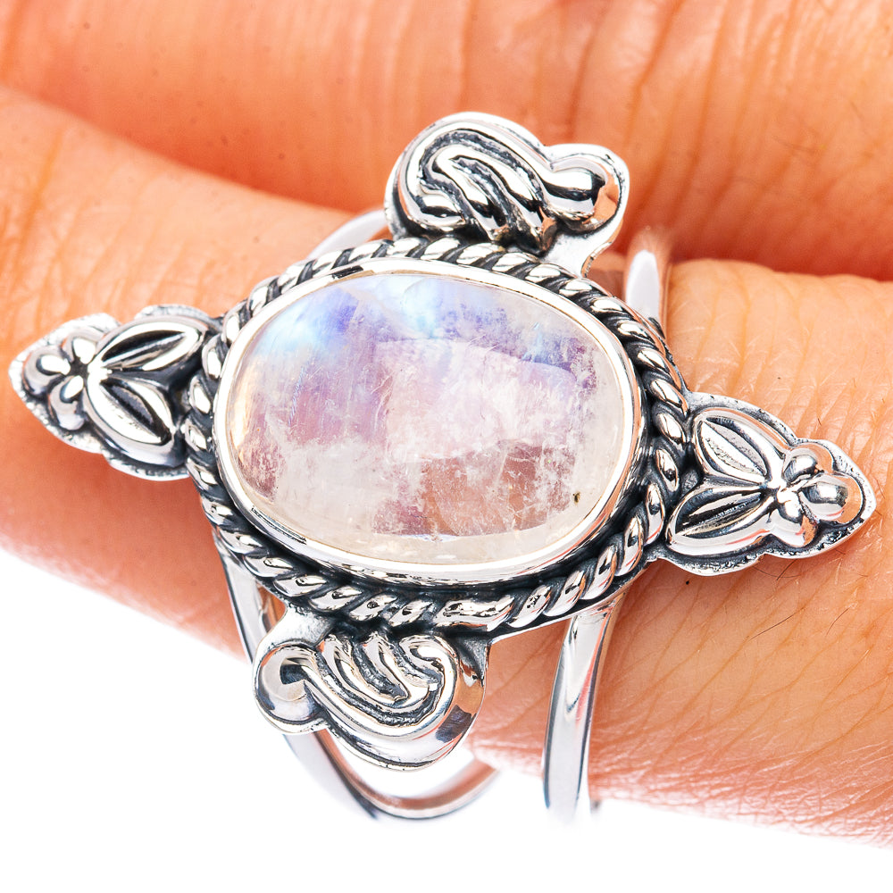 Premium Rainbow Moonstone Ring Size 8.75 (925 Sterling Silver) R2620