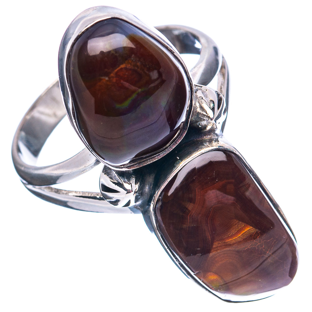 Premium Mexican Fire Agate Ring Size 9 (.925 Sterling Silver)