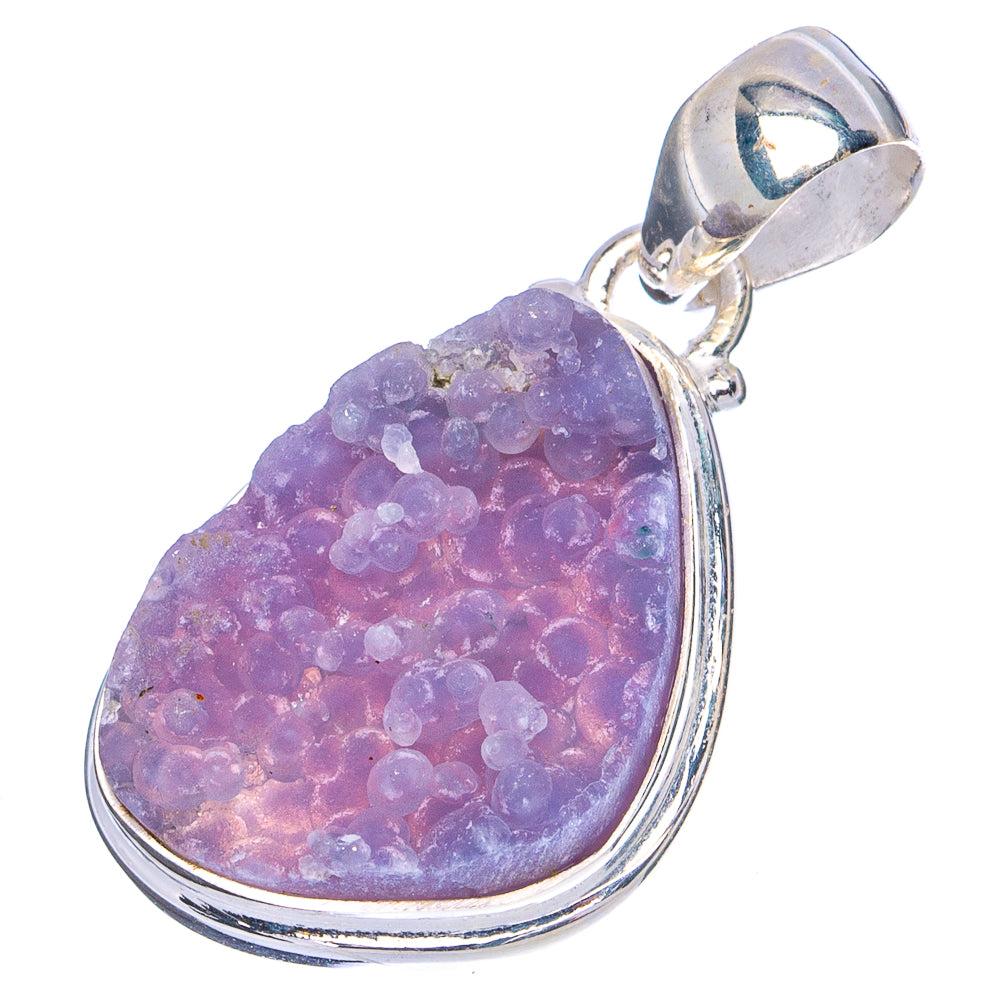 Grape Agate Pendant 1 3/8" (.925 Sterling Silver)