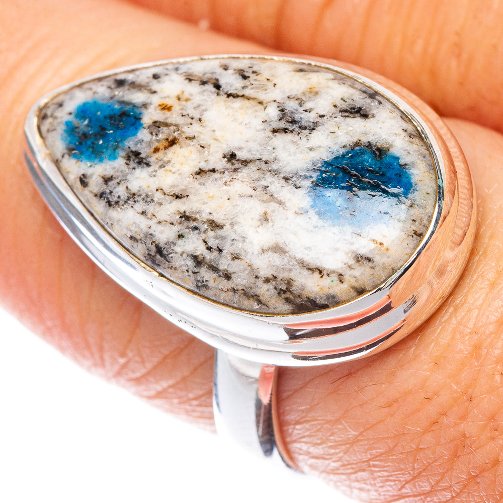 K2 Blue Azurite Ring Size 8 (925 Sterling Silver) R1537